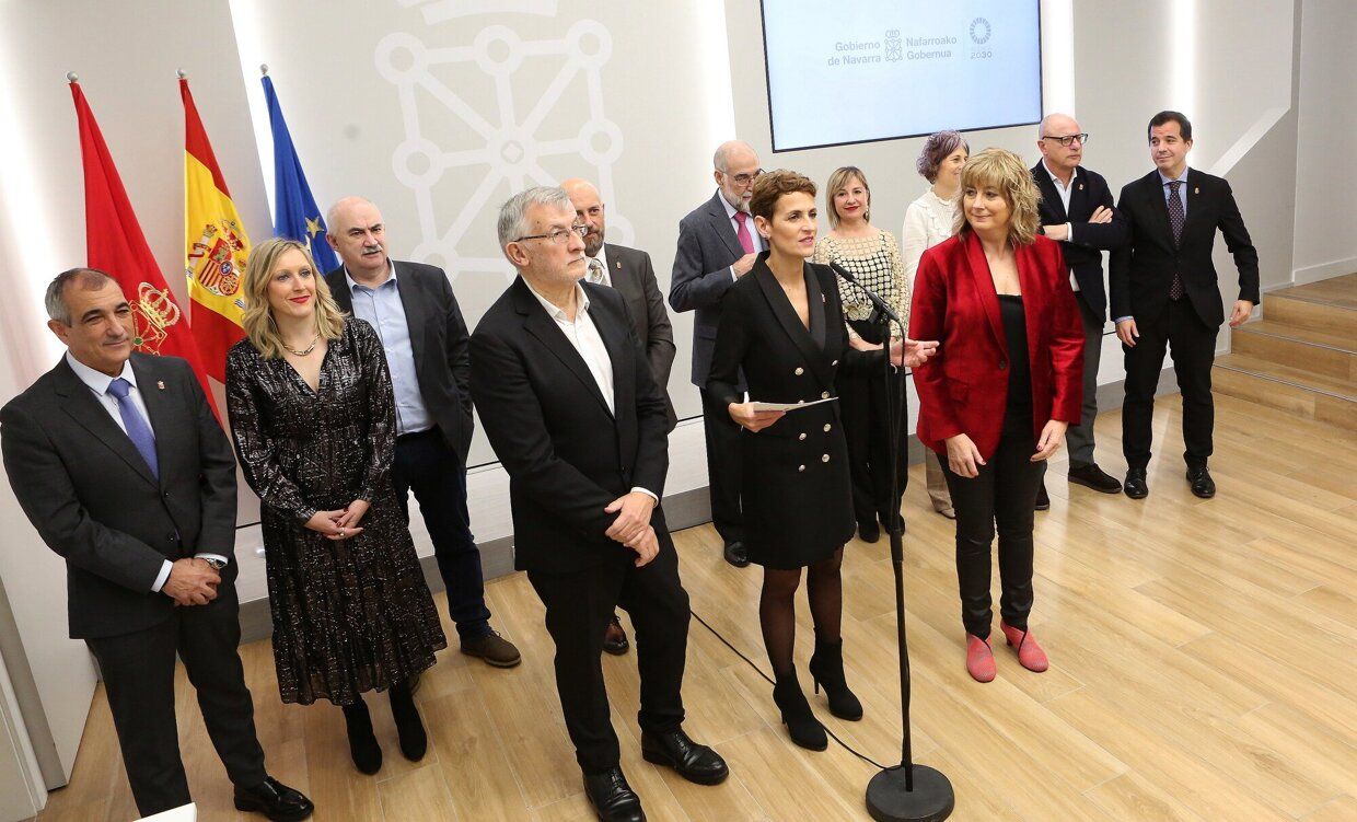 El tradicional brindis navideño del Gobierno de Navarra