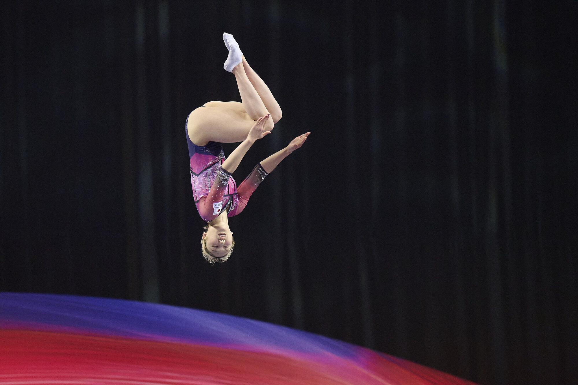 Las fotos más espectaculares del Mundial de gimnasia de trampolín en Pamplona