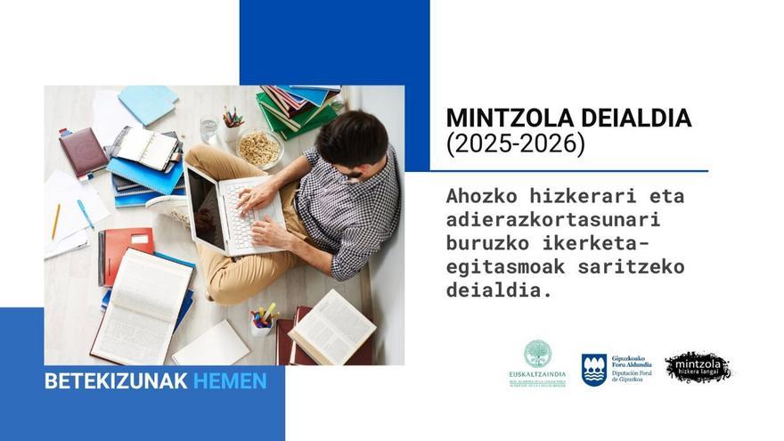 Euskaltzaindiak 2026ko Mintzola ikerketa deialdia argitaratu du