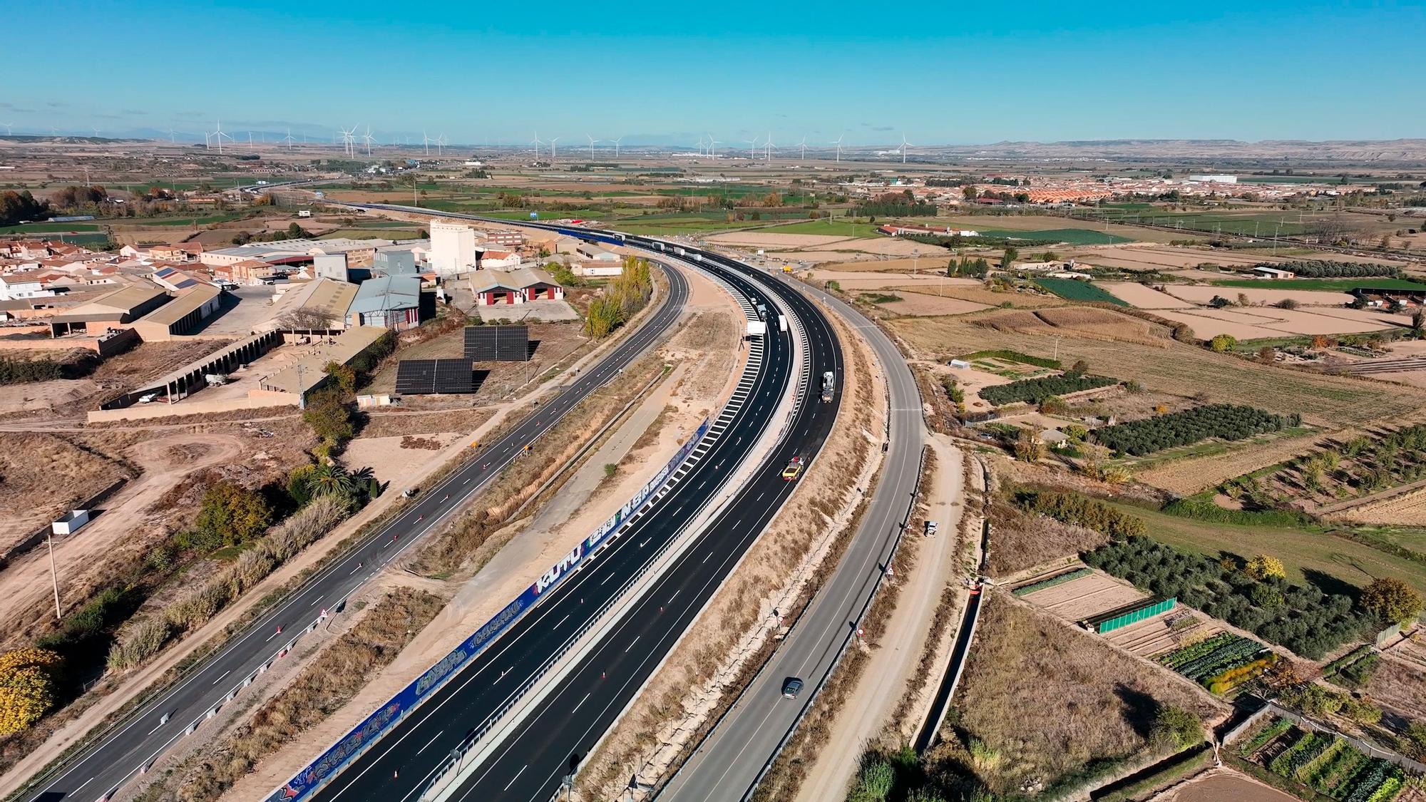 Puesta en servicio de la A-68 entre Gallur y Mallén con su apertura hasta Navarra