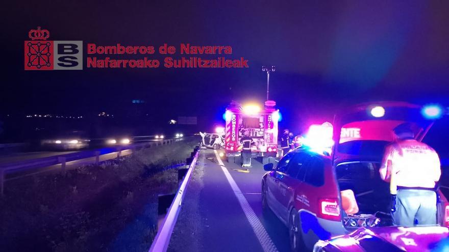 Seis trasladados tras una colisión múltiple en Esquíroz