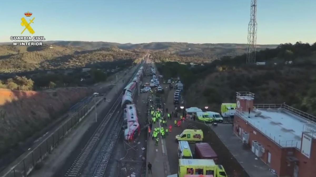 Imágenes aéreas del accidente.