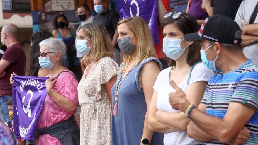 Imagen de archivo de una concentración en Barakaldo contra la violencia machista.