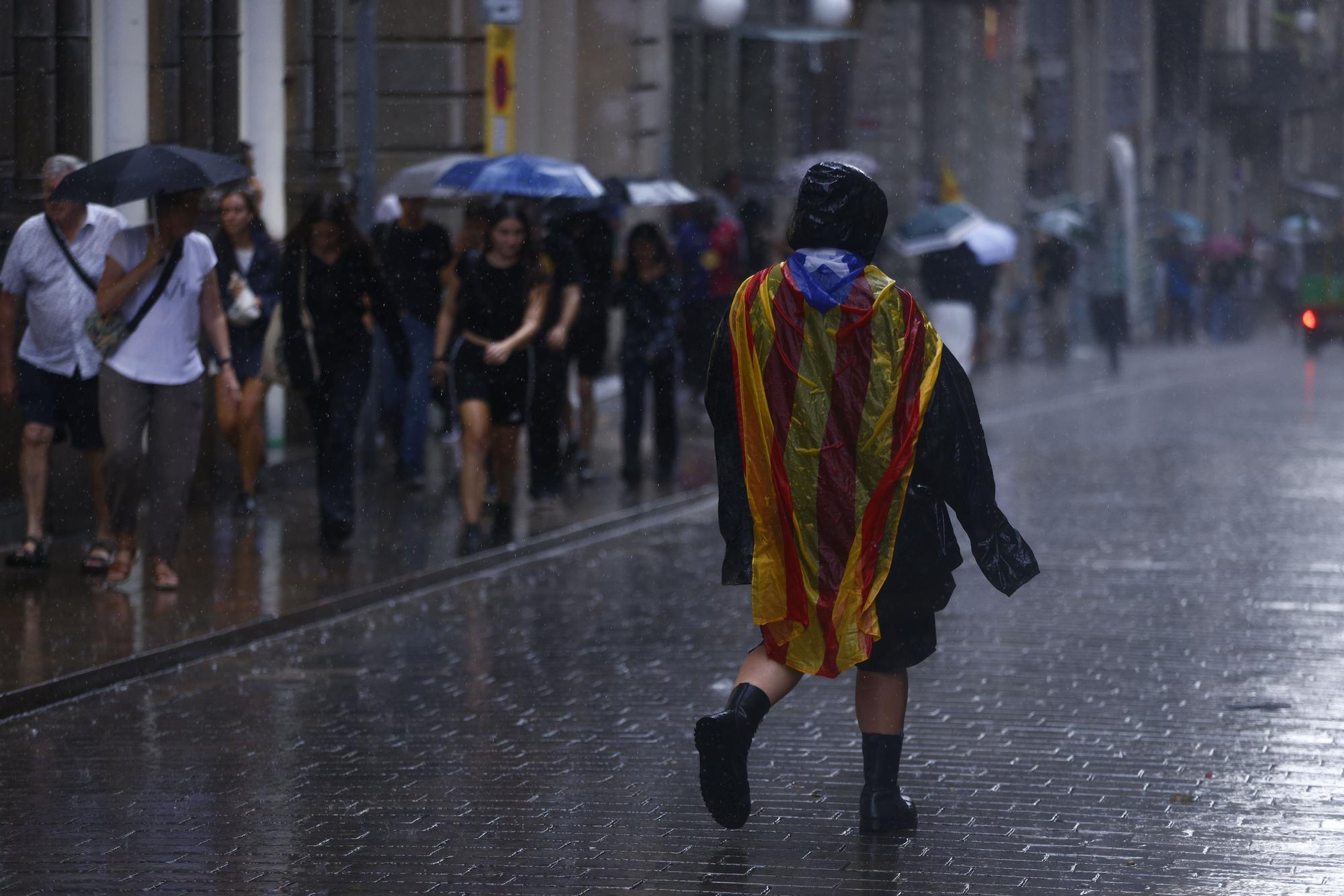 Unos 41.500 independentistas se manifiestan en la Diada en Barcelona, Girona y Tortosa