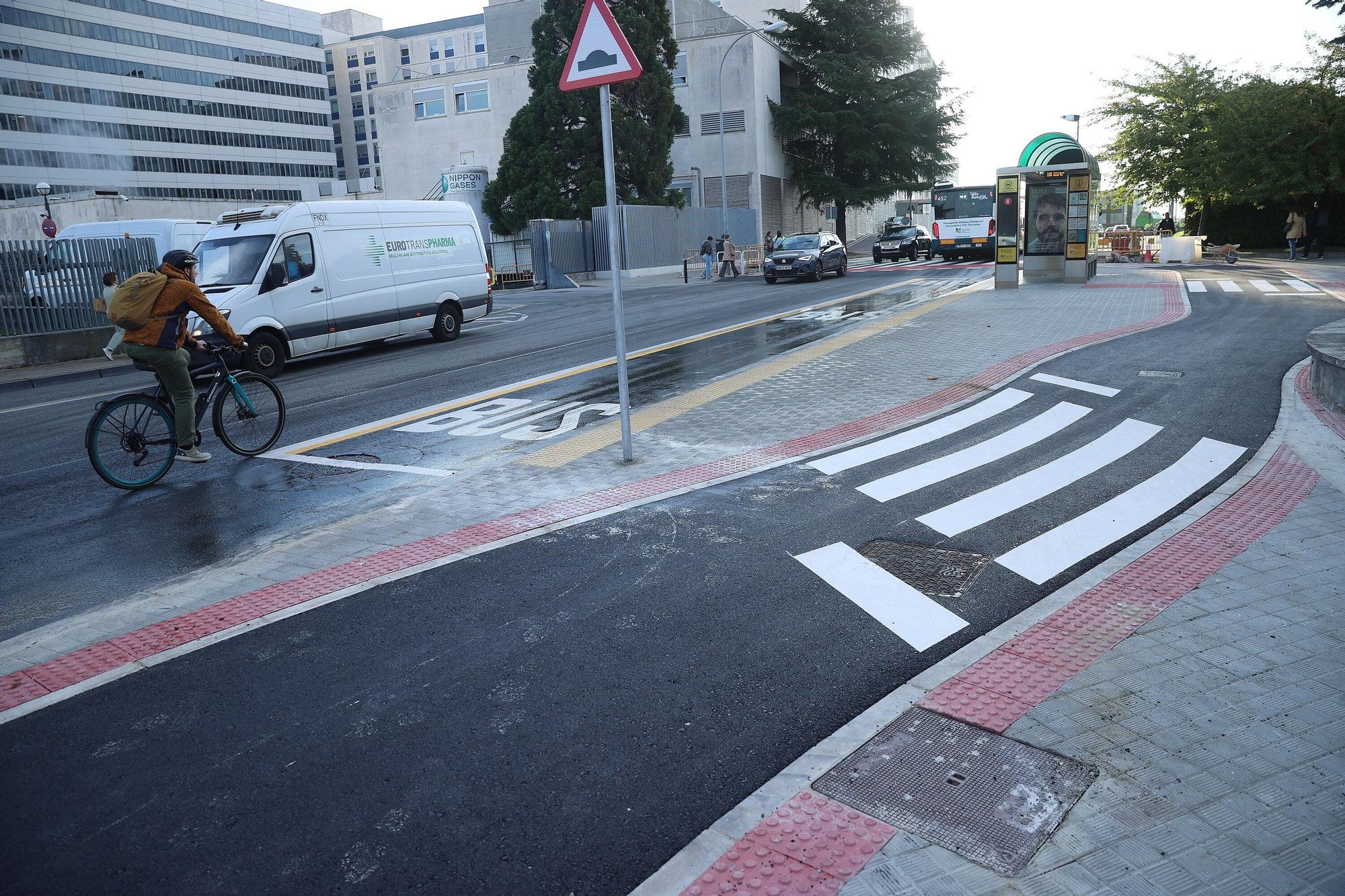 Avanzan las obras del carril bici que unirá Pío XII y la avenida de Barañáin