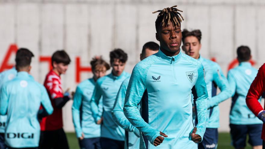 El Athletic, con Nico Williams, Yuri y Berenguer ante el Sevilla