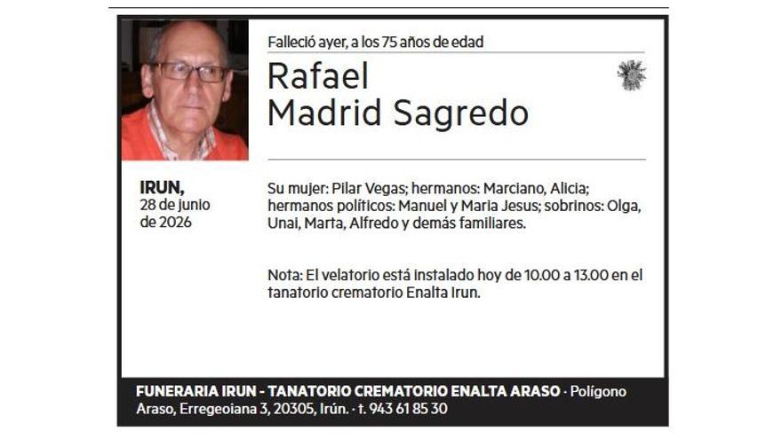 RAFAEL MADRID SAGREDO