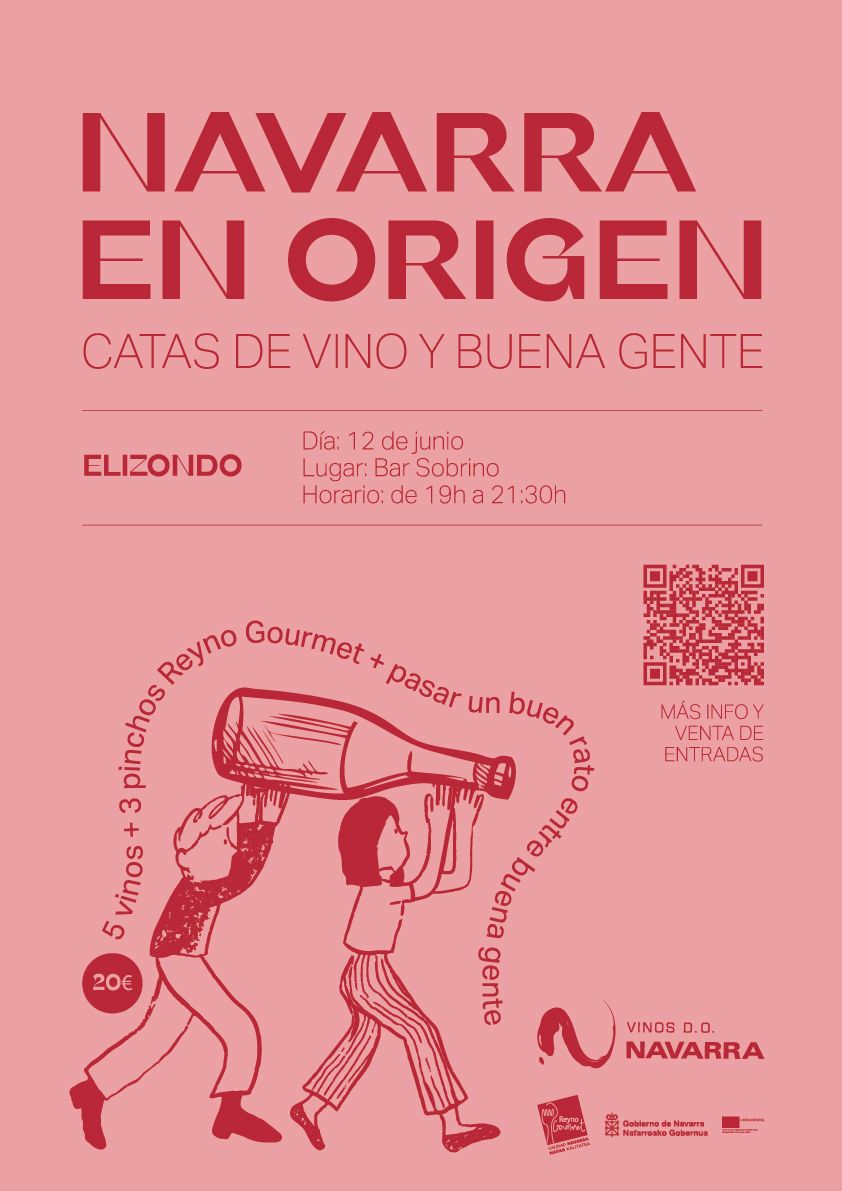 Cartel promocional de la campaña "Navarra en origen" de la DO Navarra