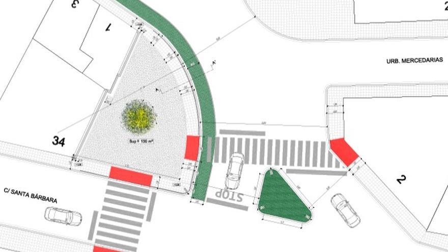 Corella proyecta un nuevo espacio público tras derribar tres viviendas en la calle Santa Bárbara