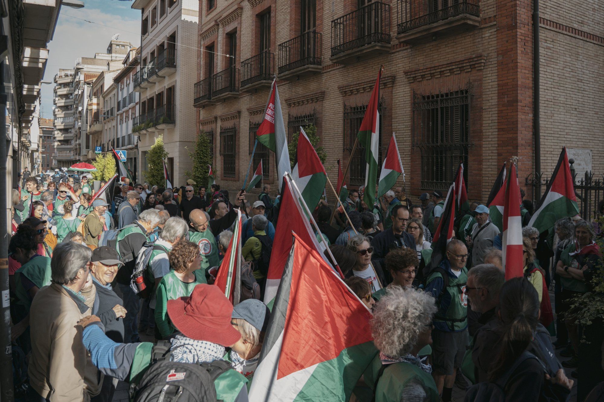 Fotos de la marcha pro Palestina 'Ibaitik Itsasora' en Tudela