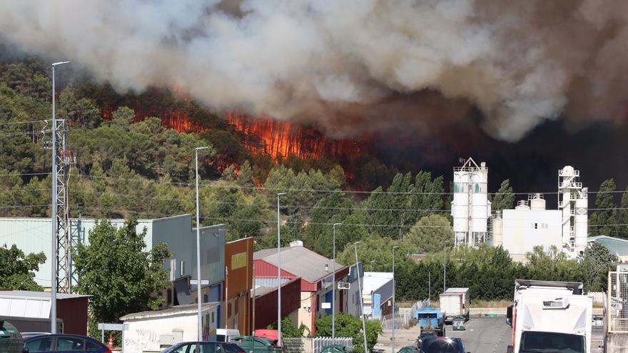 Fotos del incendio forestal de gran magnitud en Imárcoain