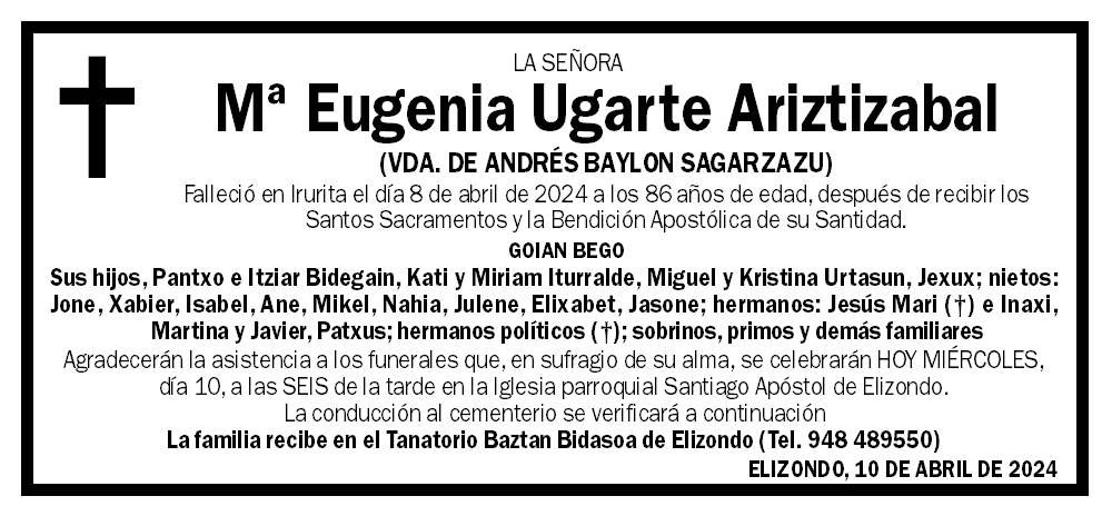 Mª Eugenia Ugarte Ariztizabal