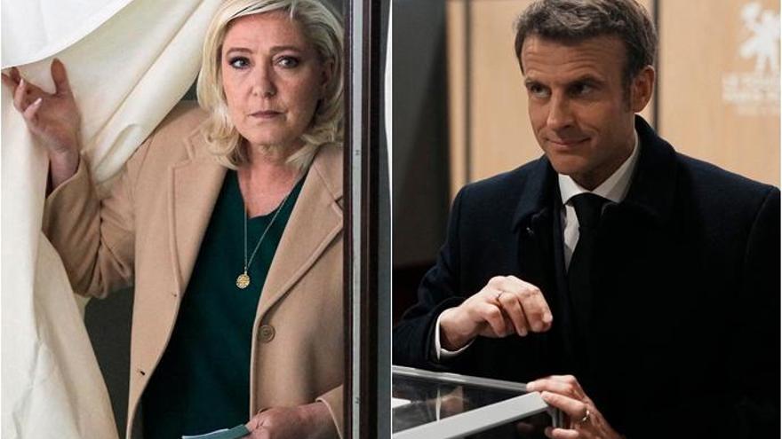Ligera ventaja para Macron frente a Le Pen según los primeros sondeos