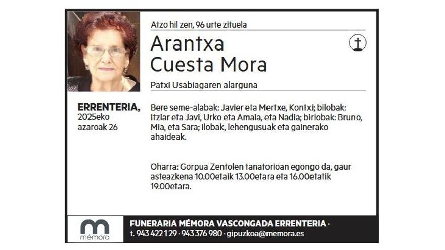 ARANTXA CUESTA MORA