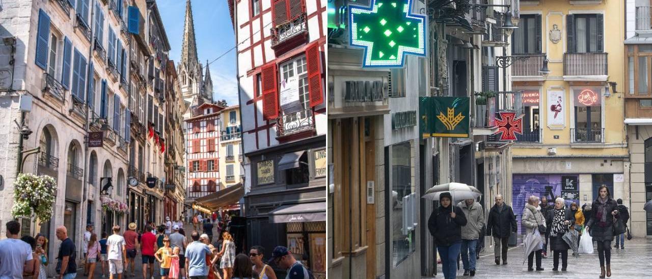 El comercio de Iruña mira a Baiona