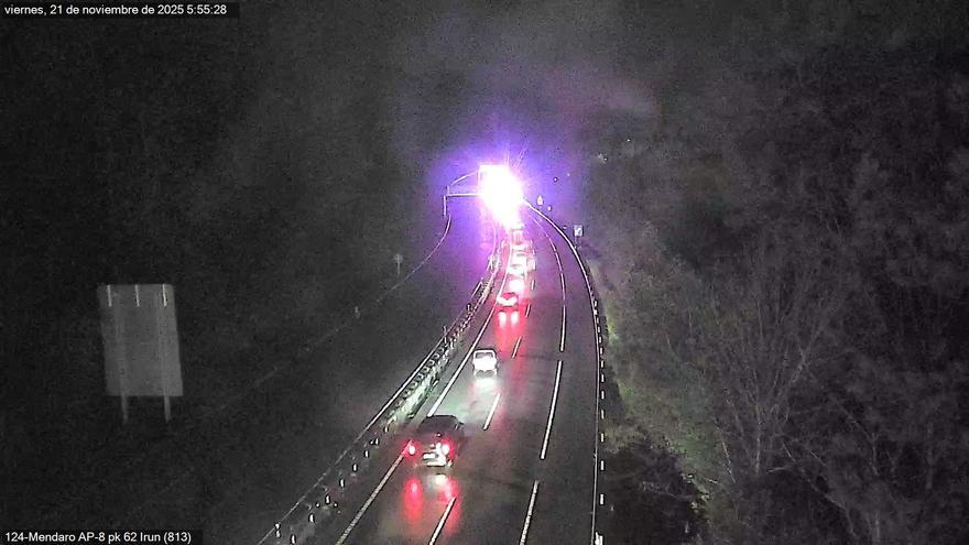 Cortada la A-15 en Andoain, en dirección Navarra, a consecuencia de la nieve