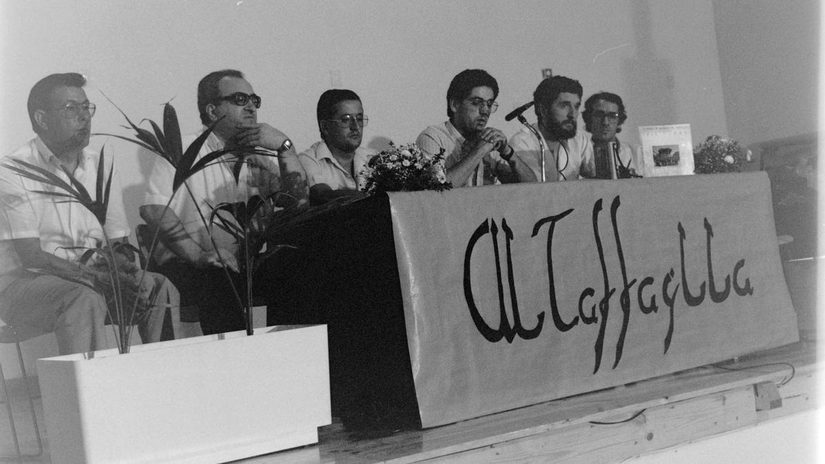 Presentación, en 1985, del libro sobre la Banda de Música.