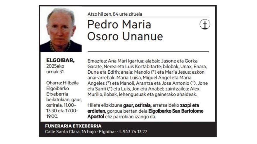 Pedro Maria Osoro Unanue