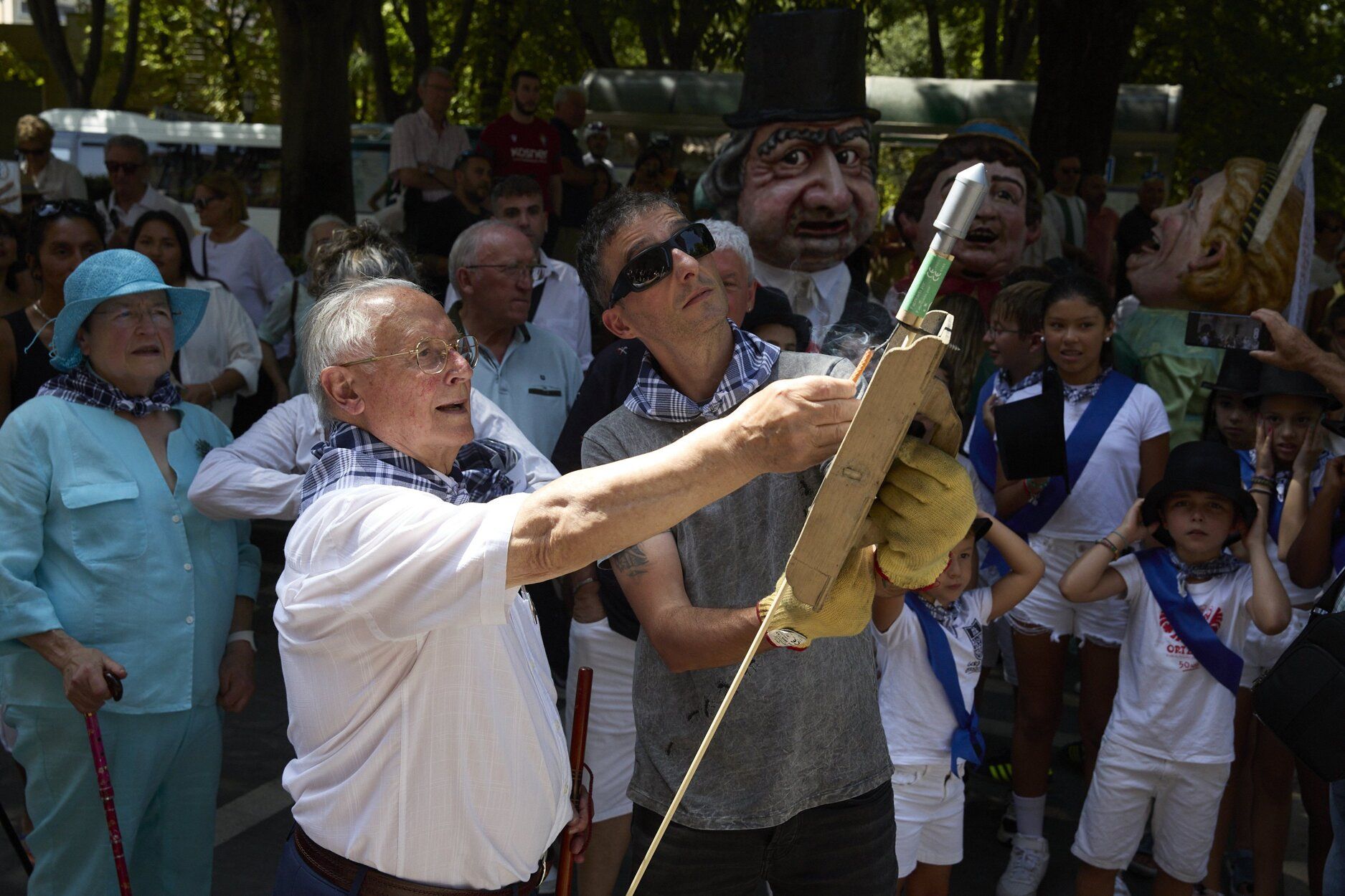 Fotos del chupinazo de las fiestas de San Lorenzo