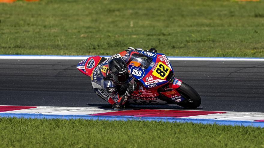 El piloto navarro Mario Mayor, optimista ante la cita del FIM Junior GP Moto 2 en Montmeló