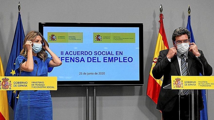 Los ERTE, hasta septiembre