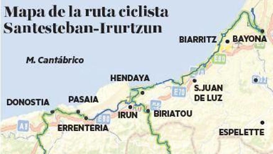 Arranca el plan ciclista Ederbidea con el PSIS que va a unir las vías verdes del Plazaola y Bidasoa