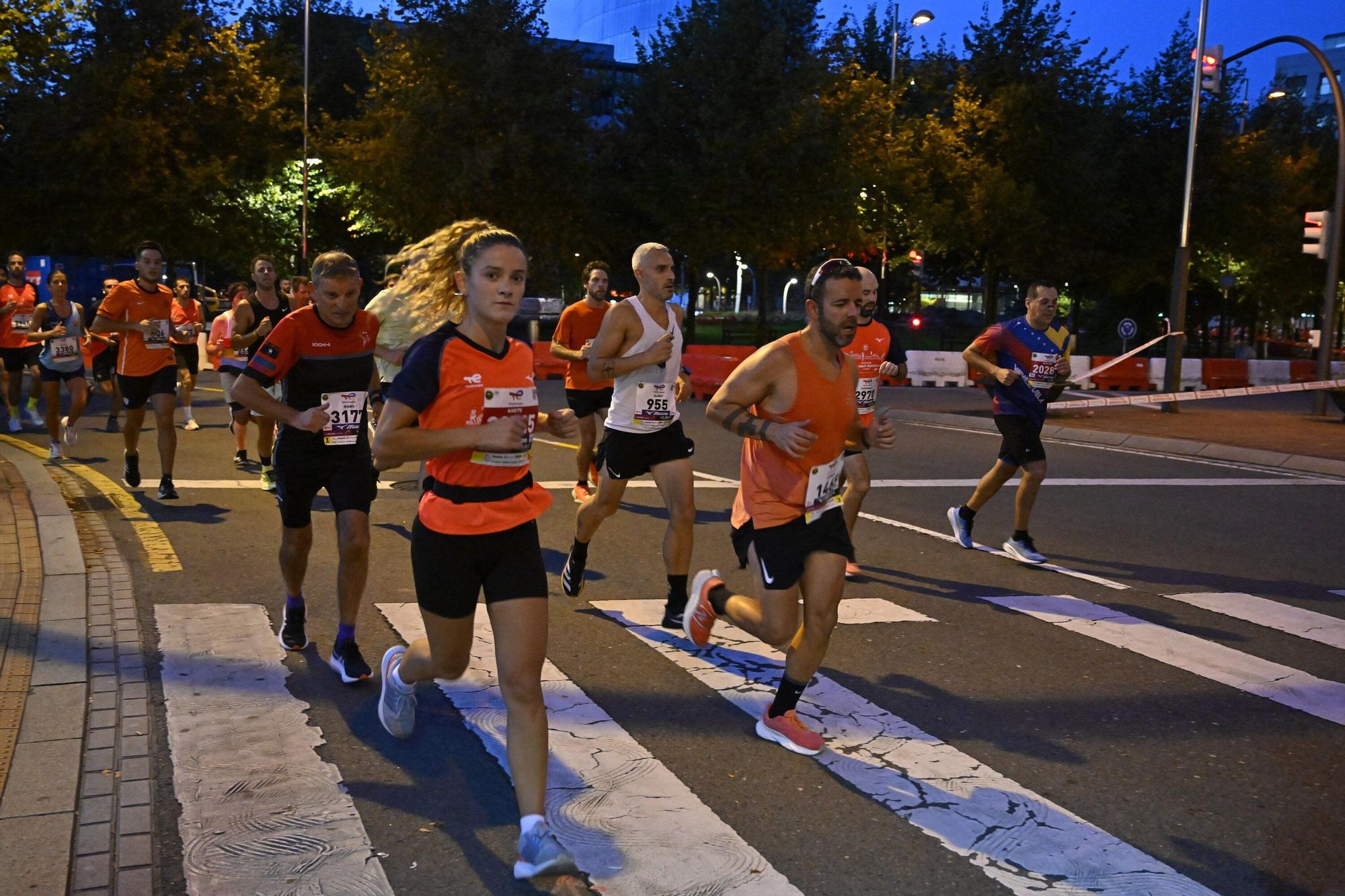 El Bilbao Night Marathon, en imágenes
