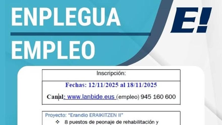 Erandio contratará a 8 personas con su plan de empleo