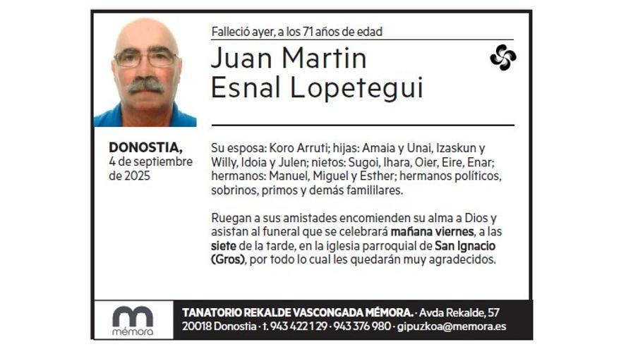 JUAN MARTIN ESNAL LOPETEGUI