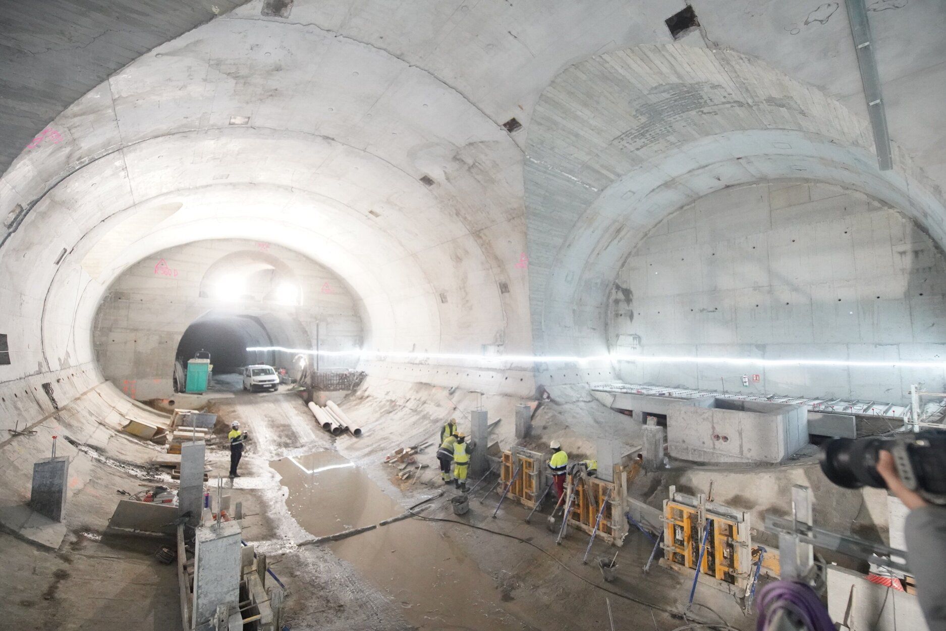 Avance de las obras en la nueva estación Centro-Concha del Topo