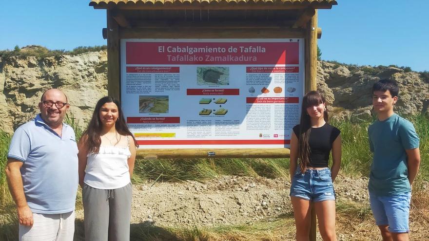 Tafalla pone en valor su patrimonio geológico con un nuevo panel explicativo