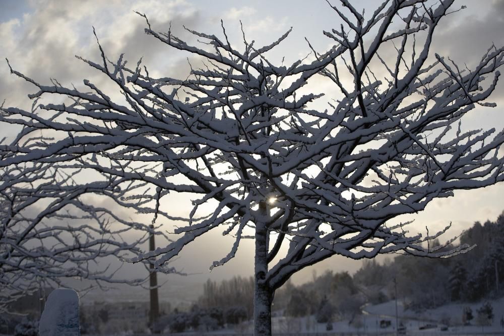 Imágenes de la nieve este sábado