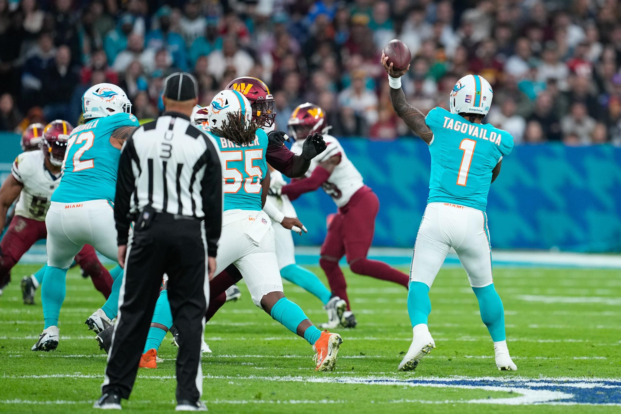 En imágenes: Los Dolphins ganan en la prórroga (16-13) a los Commanders en el histórico primer partido de la NFL en España