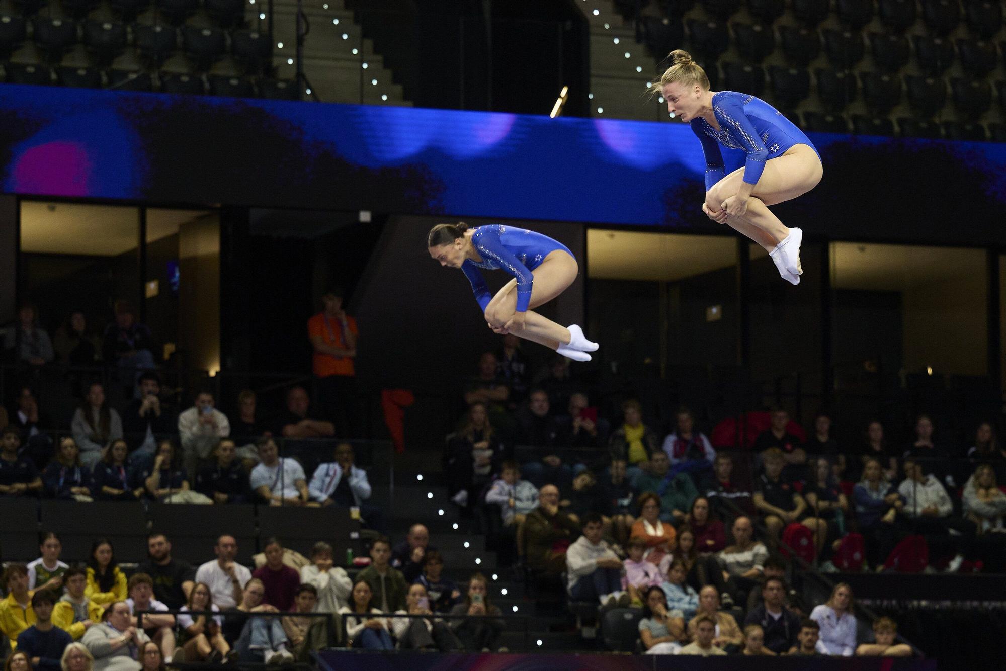 Las fotos más espectaculares del Mundial de gimnasia de trampolín en Pamplona