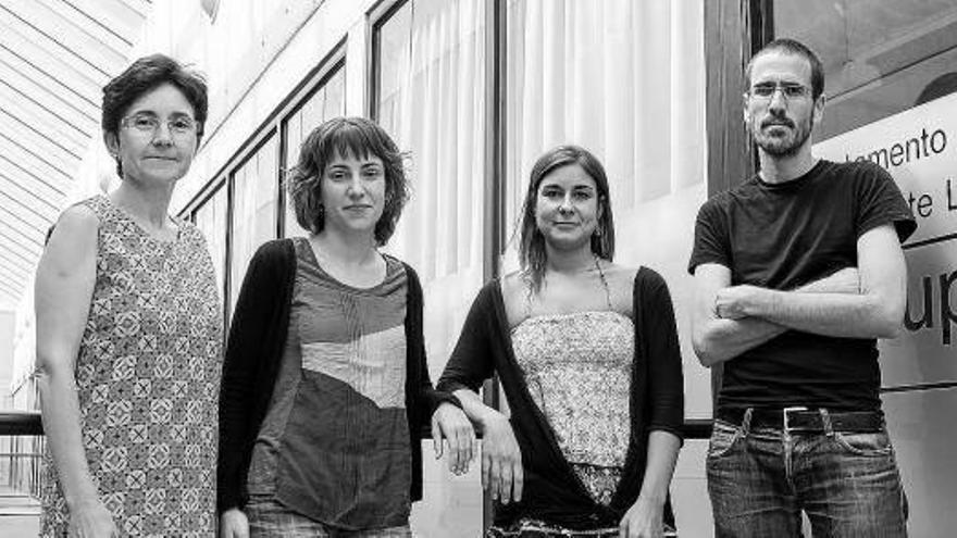 Sagrario Anaul, Nerea Zugasti, Lucía Martínez y Rubén Lasheras.