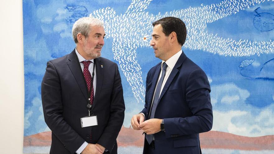 Pradales y Clavijo refuerzan su alianza económica y migratoria este miércoles en Ajuria Enea