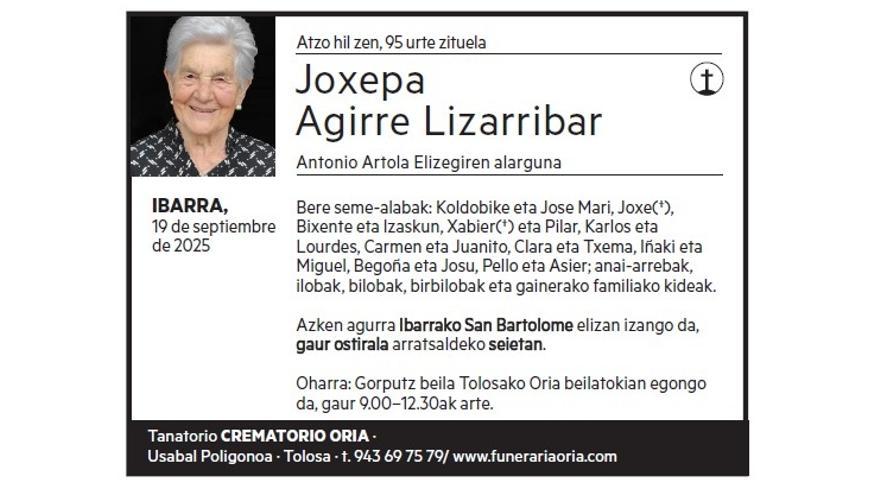 JOXEPA AGUIRRE LIZARRIBAR