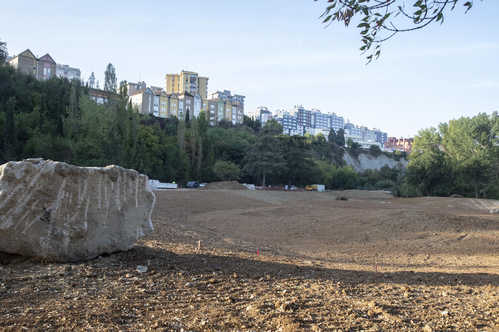 La reserva fluvial del molino de Ilundáin toma forma con la limpieza del canal y los movimientos de tierra