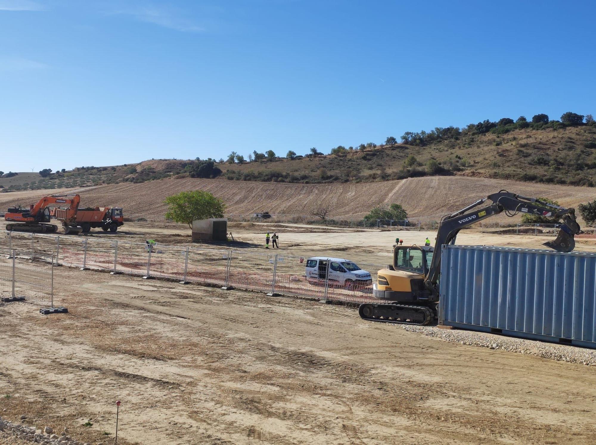 Fotos del inicio de las obras en la nueva línea eléctrica entre Tierra Estella y Muruarte