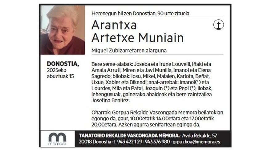 ARANTXA ARTETXE MUNIAIN