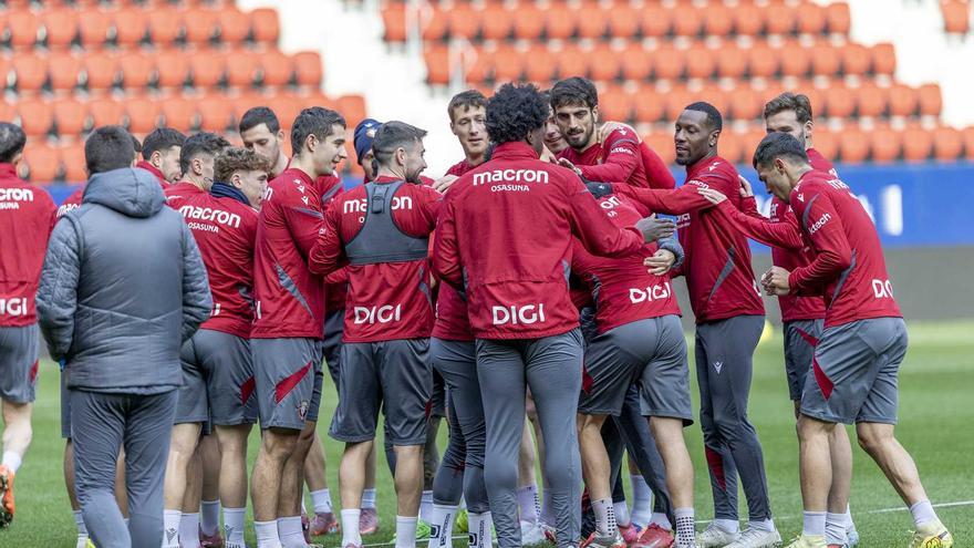 Osasuna prepara en El Sadar el partido del sábado ante el Barça