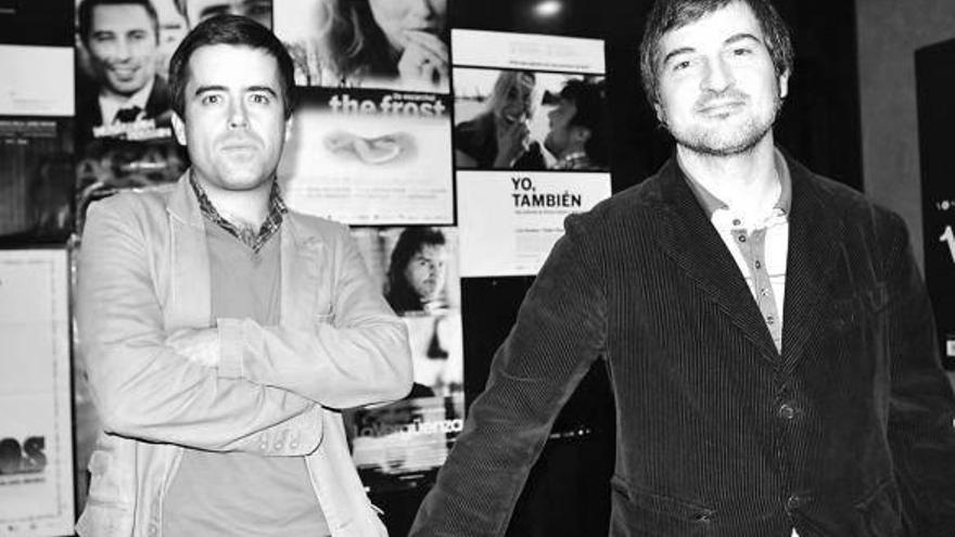 Koldo Zuazua y Antonio Naharro presentaron ayer en Tudela el largometraje `Yo, también