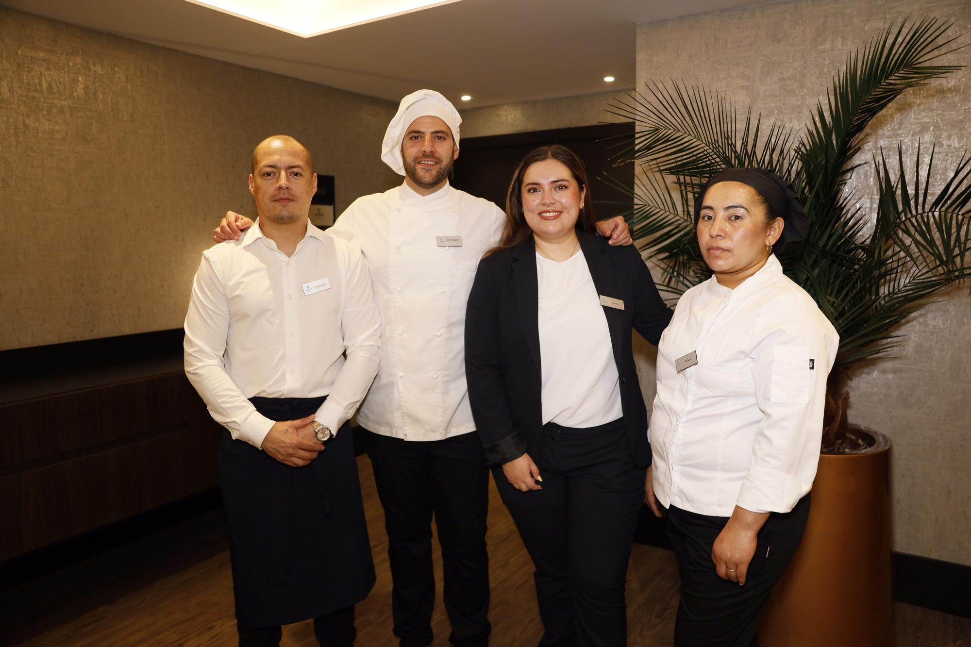 Una ‘troupe’ del hotel Ilunion de Rodríguez Arias formada por Stivens Mejia, Enrique Merino, Marieis Melero y Dania Rodríguez.