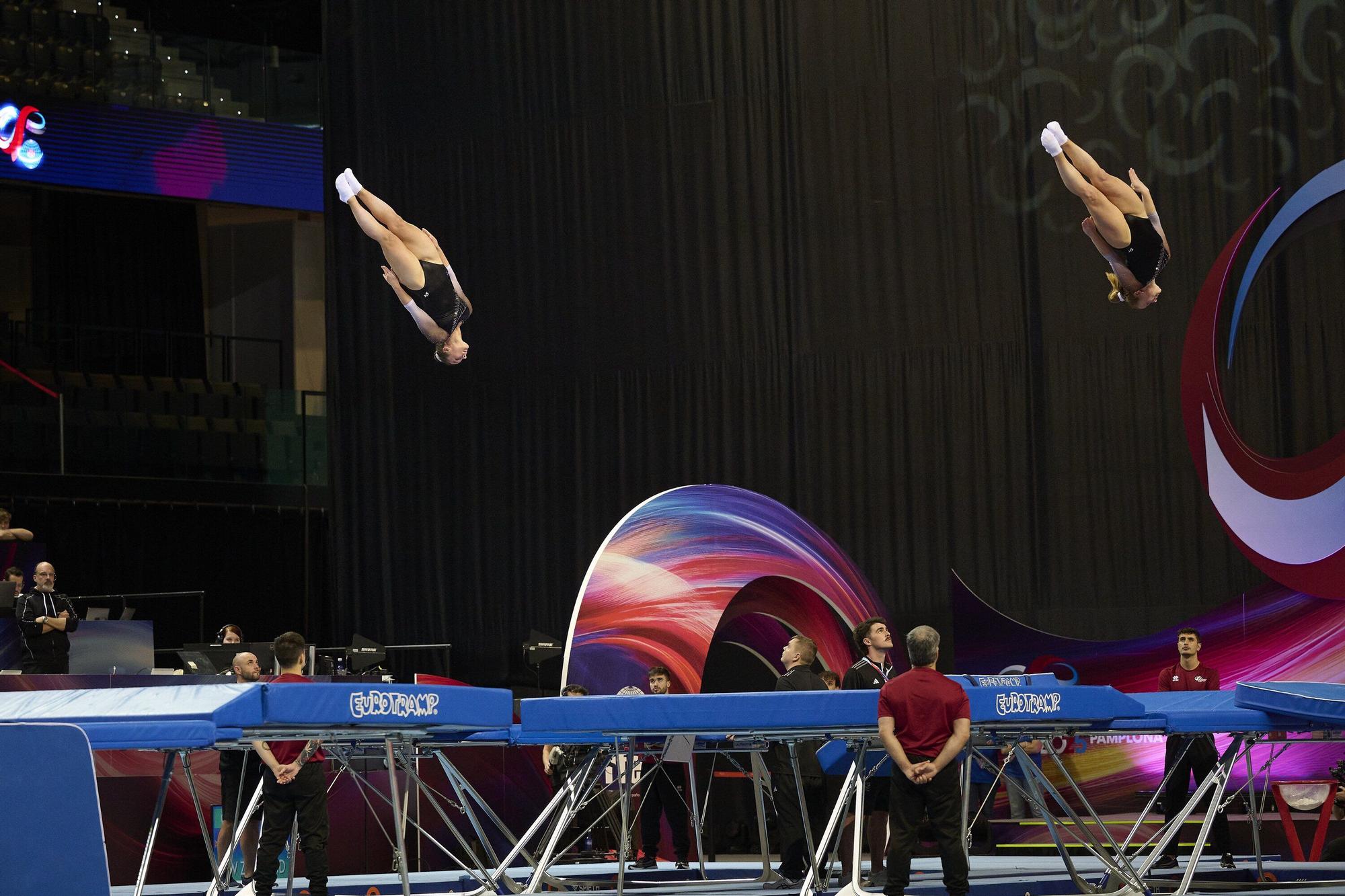 Las fotos más espectaculares del Mundial de gimnasia de trampolín en Pamplona