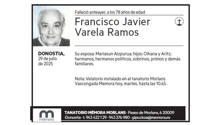 FRANCISCO JAVIER VARELA RAMOS