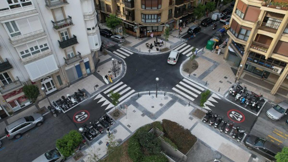 Esnaola eta Bermingham arteko bidegurutze berria egiteko lanak amaitu ditu Donostiako Udalak Grosen.