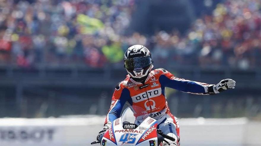 El piloto italiano de MotoGP Andrea Dovizioso (Ducati Desmosedici).