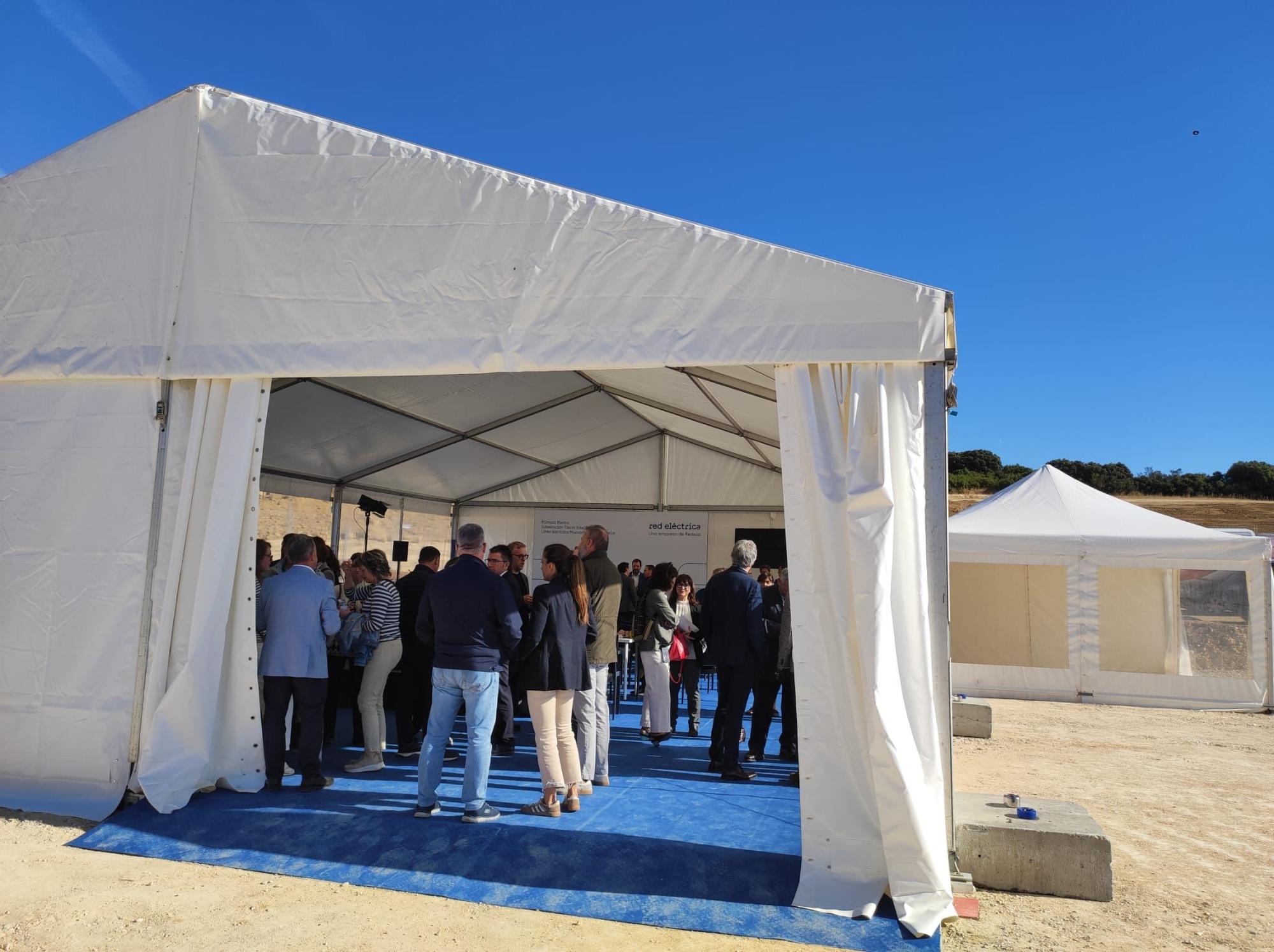 Fotos del inicio de las obras en la nueva línea eléctrica entre Tierra Estella y Muruarte