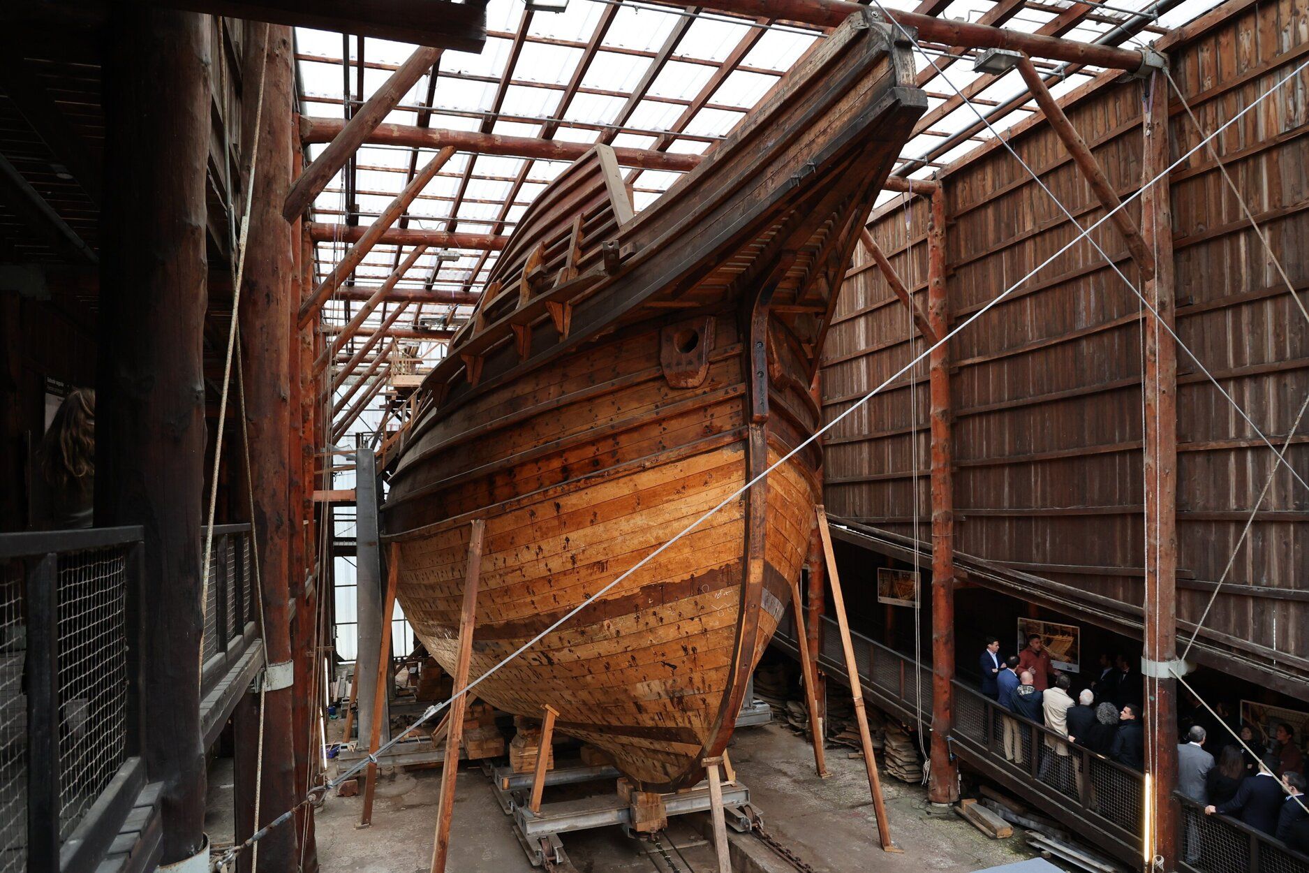 2025-1-21. Construcción de la réplica de la Nao San Juan, ballenero vasco hundido en Canadá en 1565.