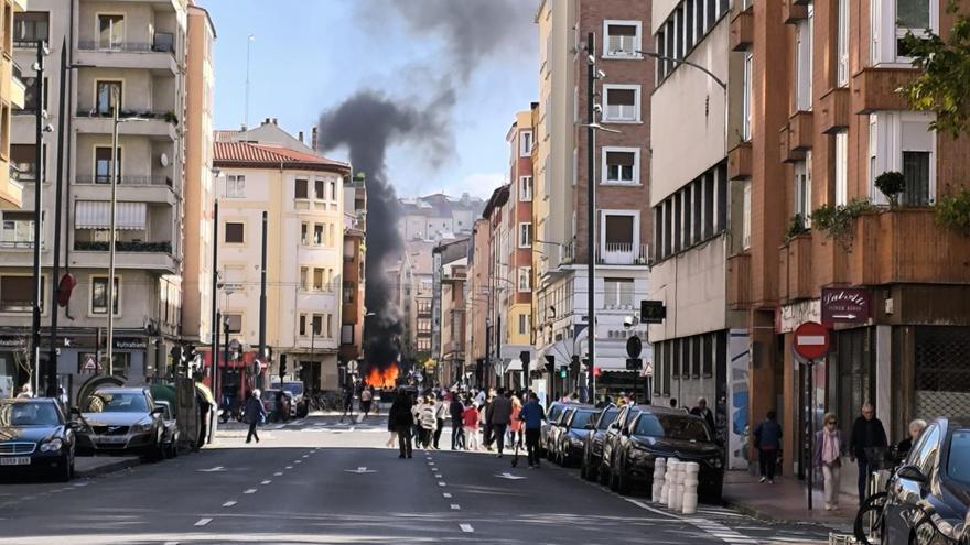 Batalla campal en el centro de Gasteiz por la concentración falangista